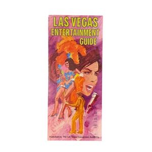 Vtg 1974 Las Vegas Entertainment Guide  Elvis Sinatra Liberace performance dates